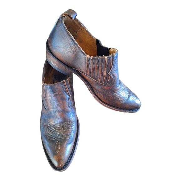 FRYE Women's Billy Shootie Western Boot Oiled Vintage Leather women's 7.5 Mexico - Picture 1 of 15